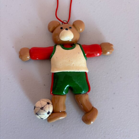 Vintage Teddy Bear Sports Ornaments Nostalgic 90's - Picture 4 of 5